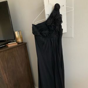 ABS Collection Black One Shoulder Gown - Size 6